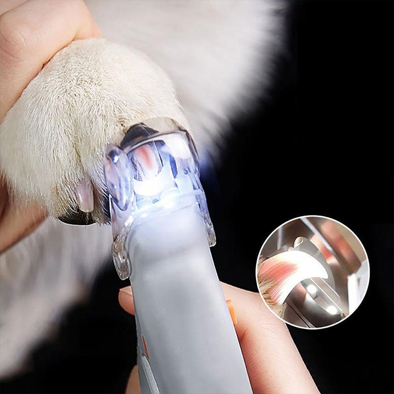 Nagelknipper voor Honden met Geïntegreerde Sensorbeveiliging | Premium RVS Nageltrimmer met Ergonomisch Handvat | Pijnloos Klauwverzorging voor Grote en Kleine Honden | Veilige Nagelschaar Huisdieren