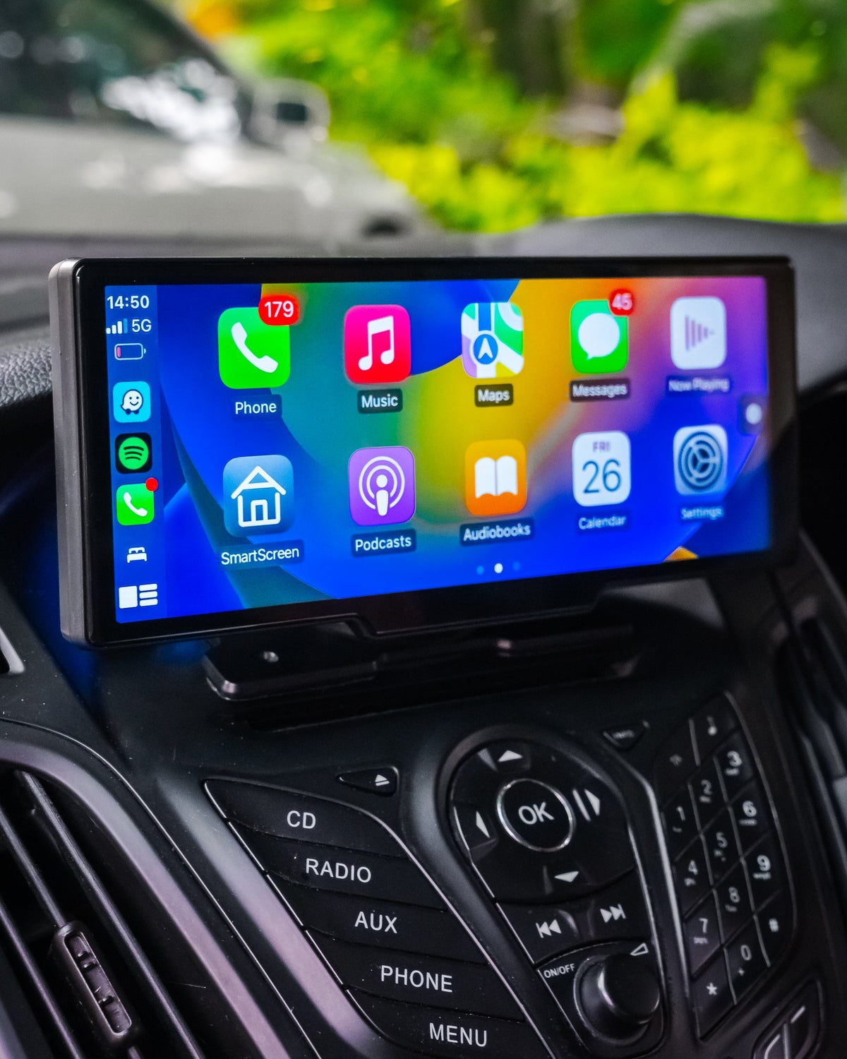 Draadloze CarPlay & Android Auto Display - Universeel Autoscherm met Touchscreen en GPS-Navigatie voor Veilige Handsfree Bediening