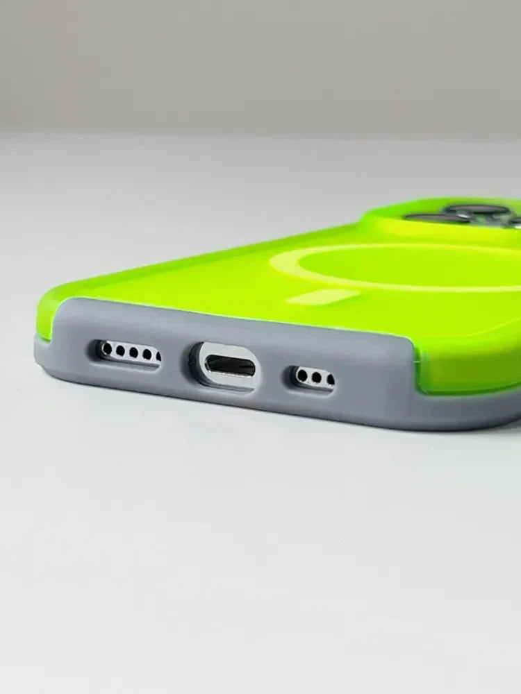 Prismatische Telefoonhoes met Draadloos Opladen iPhone 14 15 16 Pro Max Transparante Beschermhoes Shockproof