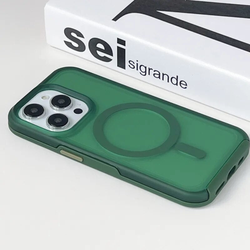 Prismatische Telefoonhoes met Draadloos Opladen iPhone 14 15 16 Pro Max Transparante Beschermhoes Shockproof