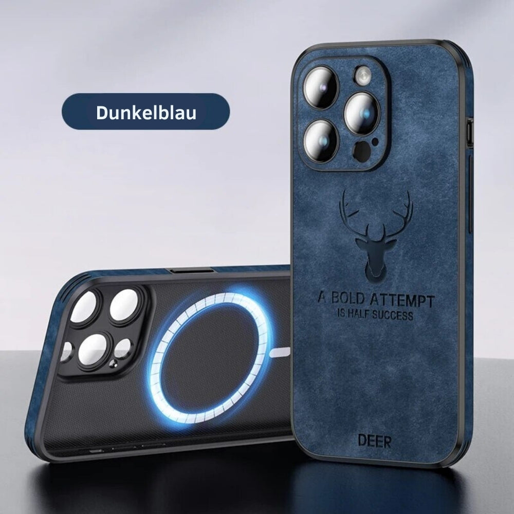 Smartphone Hoesje in Leerlook - Slank Design met Valbescheming & MagSafe-Compatibiliteit voor iPhone 16/15/14/13/12