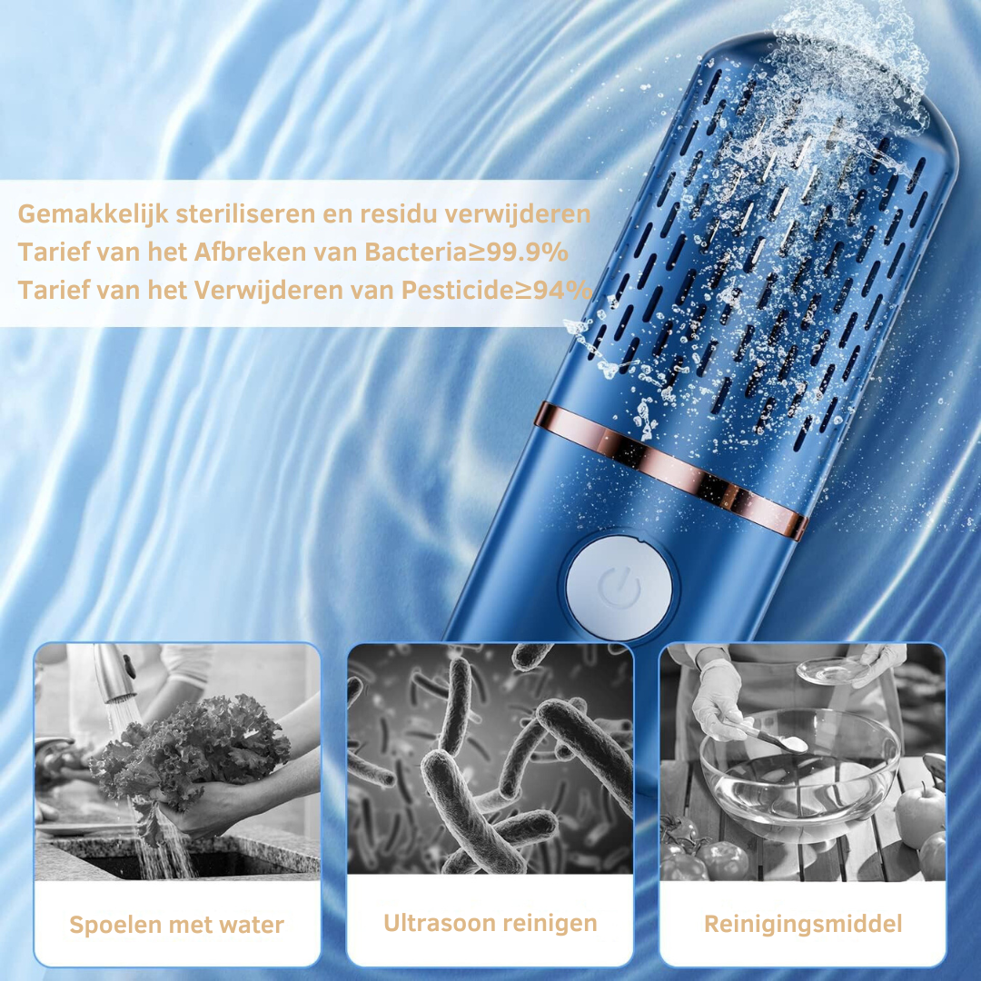 Draadloze Groente- en Fruitreiniger met Hydroxy-Ion Technologie - Compact Oplaadbaar Desinfectie-Apparaat voor Verse en Veilige Voeding