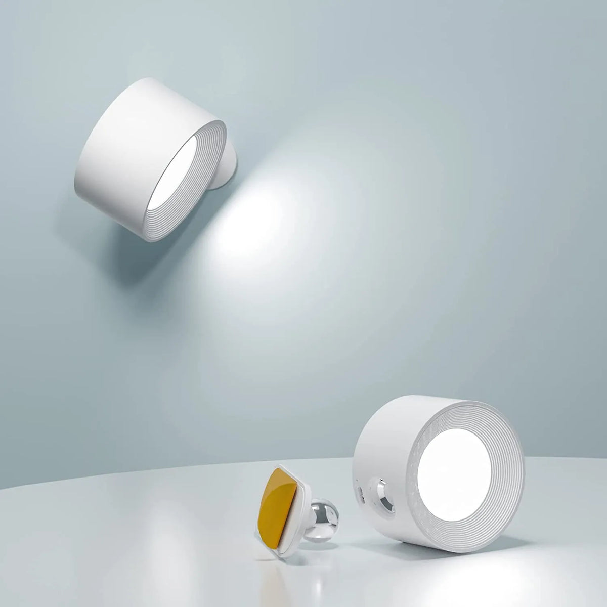 Draadloze Wandlamp Oplaadbaar & Dimbaar met 360° Rotatie - Compacte Touch-bediening Nachtlamp