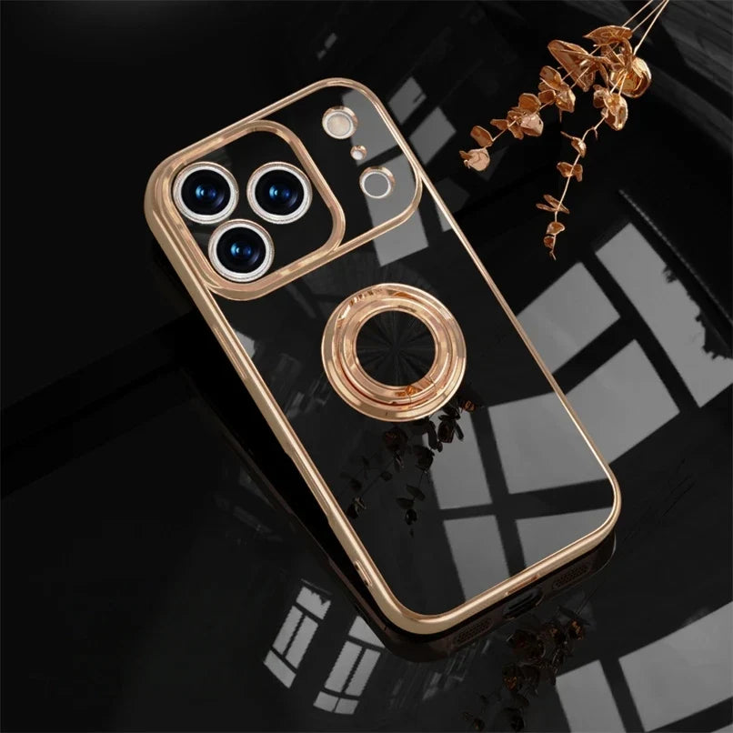 Telefoonhoesje met Ringhouder & Magnetische Steun voor Veilig Autogebruik iPhone 14 15 16 17 Pro Max
