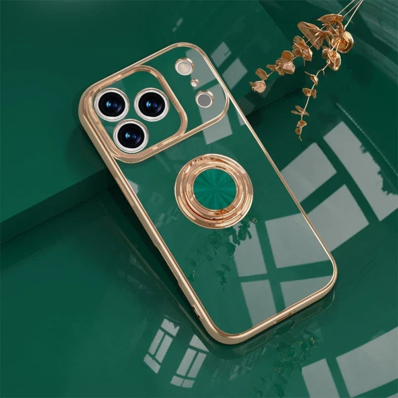 Telefoonhoesje met Ringhouder & Magnetische Steun voor Veilig Autogebruik iPhone 14 15 16 17 Pro Max