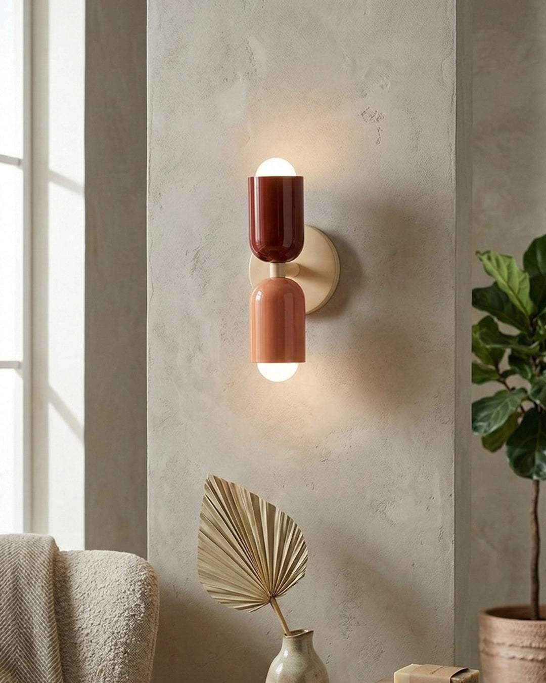 Metalen Wandlamp met Tweevoudige Lichtstraal - Scandinavische Design Verlichting voor Moderne Interieurs
