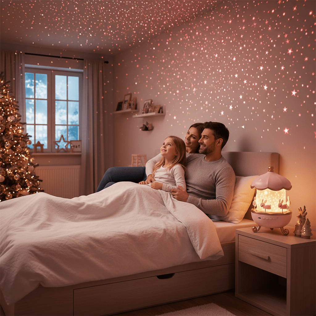 Sterrenprojector Nachtlampje met Verwisselbare Templates, Dimbaar, 360° Rotatie en Muziekfunctie