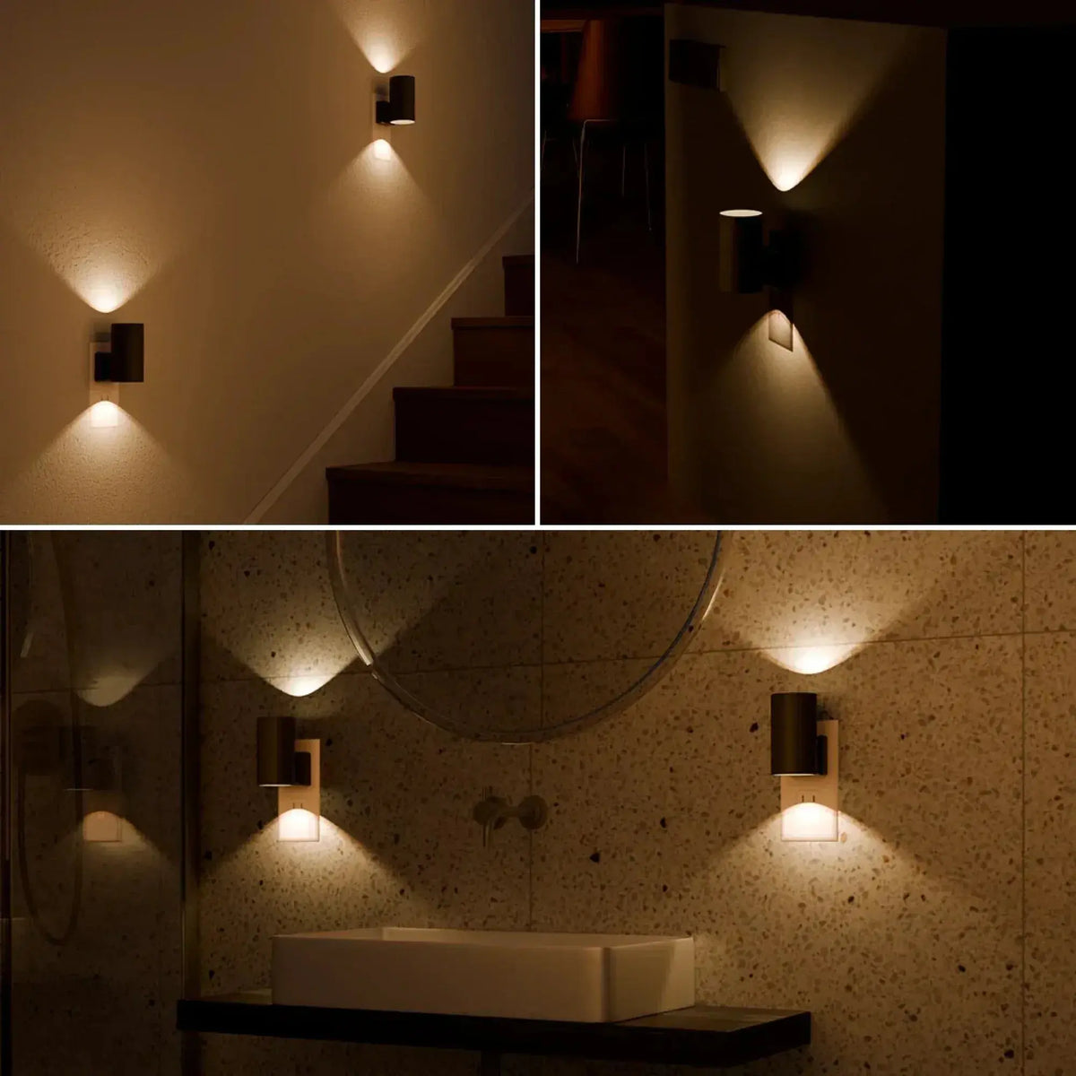 Nachtlampje Stopcontact LED Dimbaar Warm Wit 1W 100 Lumen Schemersensor Slaapkamer Gang Badkamer Kinderkamer Automatisch EU Stekker