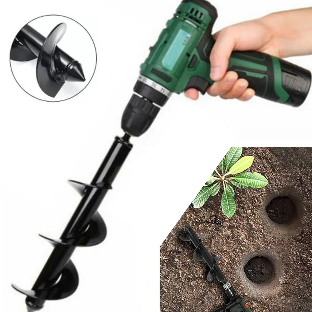 Tuinspiraalboorder 30cm voor Handboormachine - Plantgaten Boren in Alle Grondsoorten