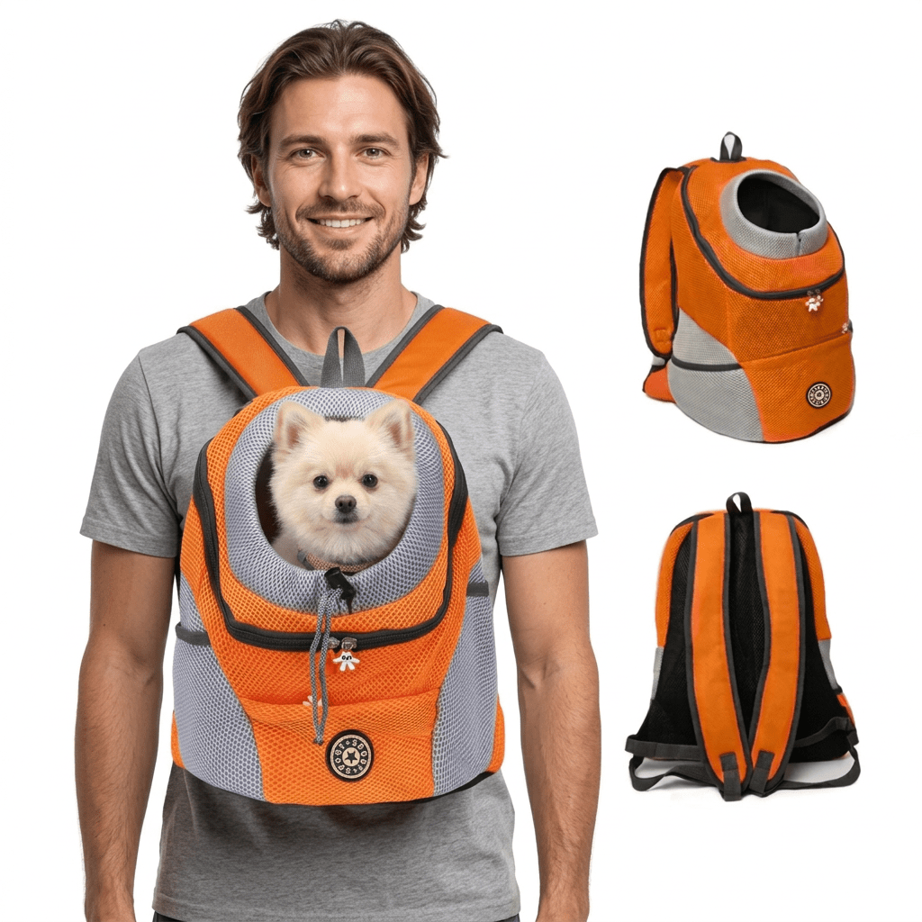 Ergonomische Hondenrugzak met Gevoerde Binnenkant en Verstelbaar Draagsysteem voor Honden tot 12 kg Wandelen