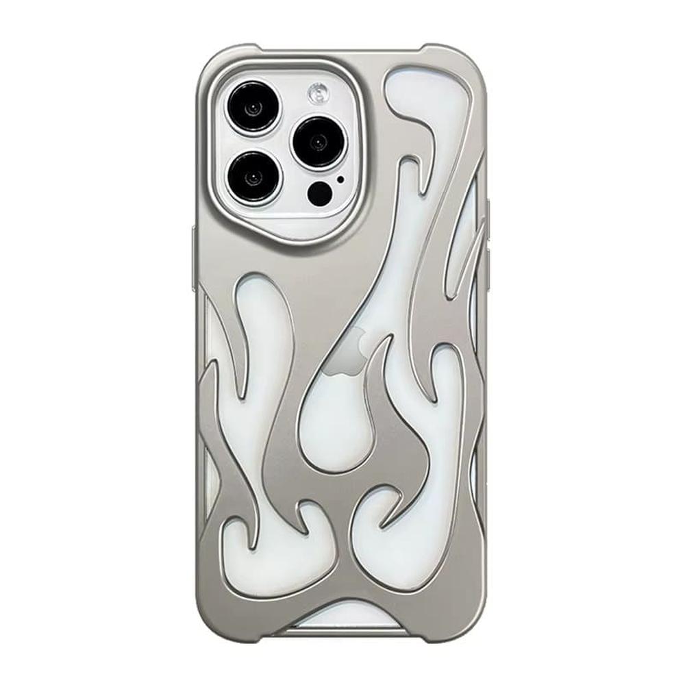 Geperforeerde Telefoonhoes iPhone met Vlammendesign Warmteafvoer Mat of Glanzend Afwerking Beschermhoes