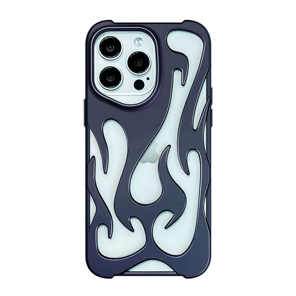 Geperforeerde Telefoonhoes iPhone met Vlammendesign Warmteafvoer Mat of Glanzend Afwerking Beschermhoes