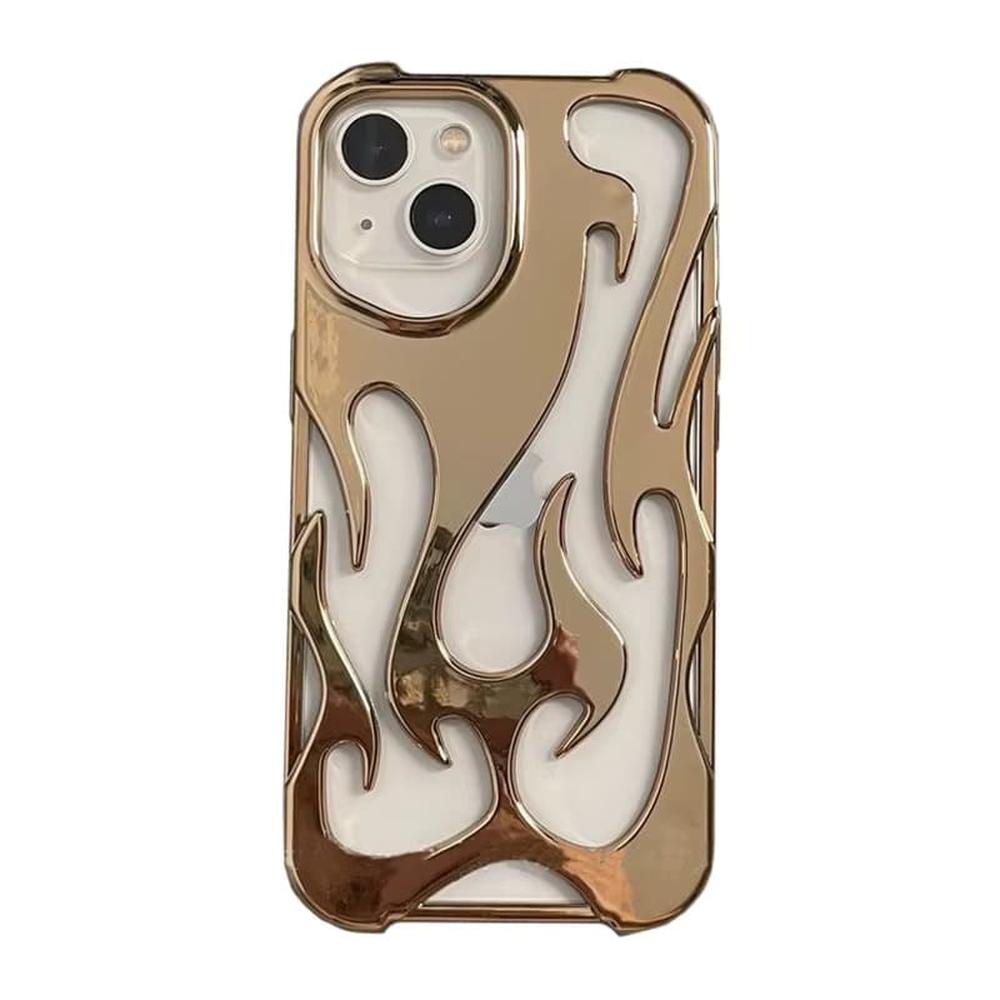 Geperforeerde Telefoonhoes iPhone met Vlammendesign Warmteafvoer Mat of Glanzend Afwerking Beschermhoes