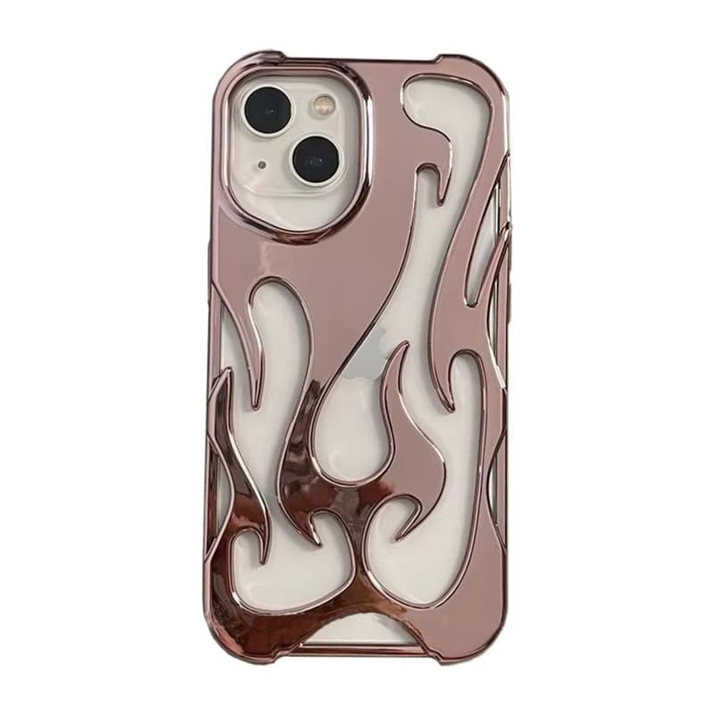 Geperforeerde Telefoonhoes iPhone met Vlammendesign Warmteafvoer Mat of Glanzend Afwerking Beschermhoes