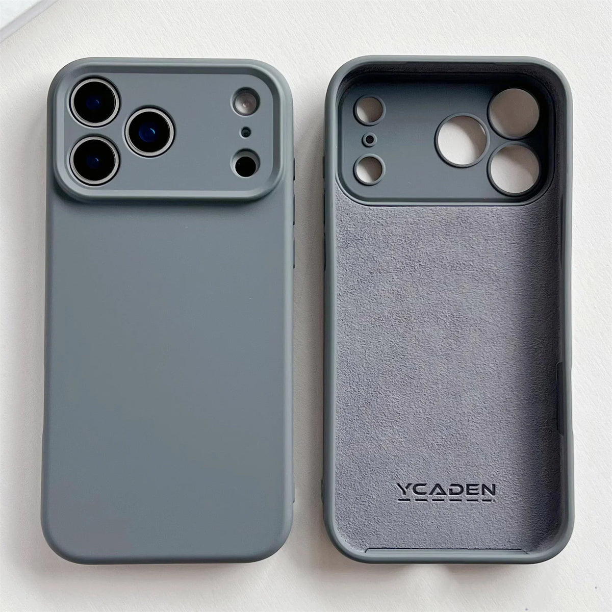 Zacht Siliconen iPhone Hoesje met Verhoogde Rand Camera Bescherming 14 15 16 17 Minimalistische Stijl