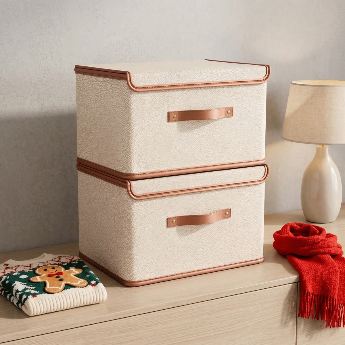 Opbergbox Kast Kleding Opvouwbaar Oxford met Deksel en Handvatten M-2XL Stapelbaar Organizer
