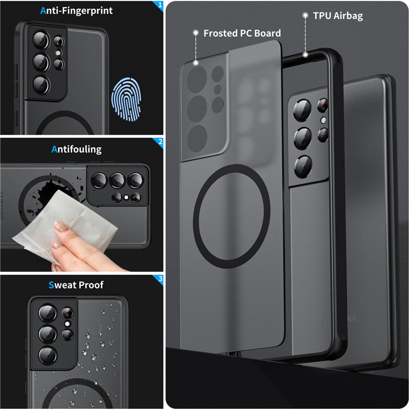 Magnetische Telefoonhoes voor Samsung - Schokbestendig - Bescherming tegen Vallen en Krassen - Slank Design