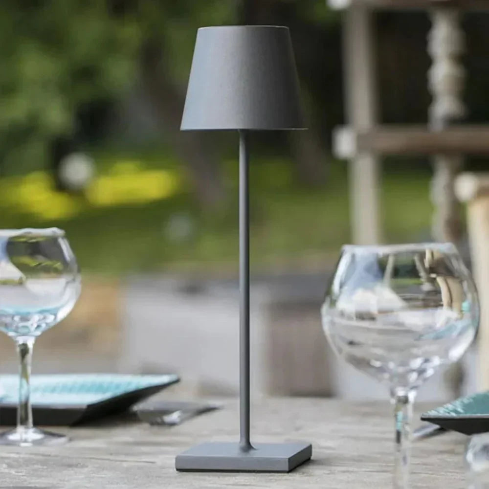Draadloze Oplaadbare Tafellamp Touch Bediening IP65 Waterdicht Dimbaar Warm Koud Wit Licht Binnen Buiten
