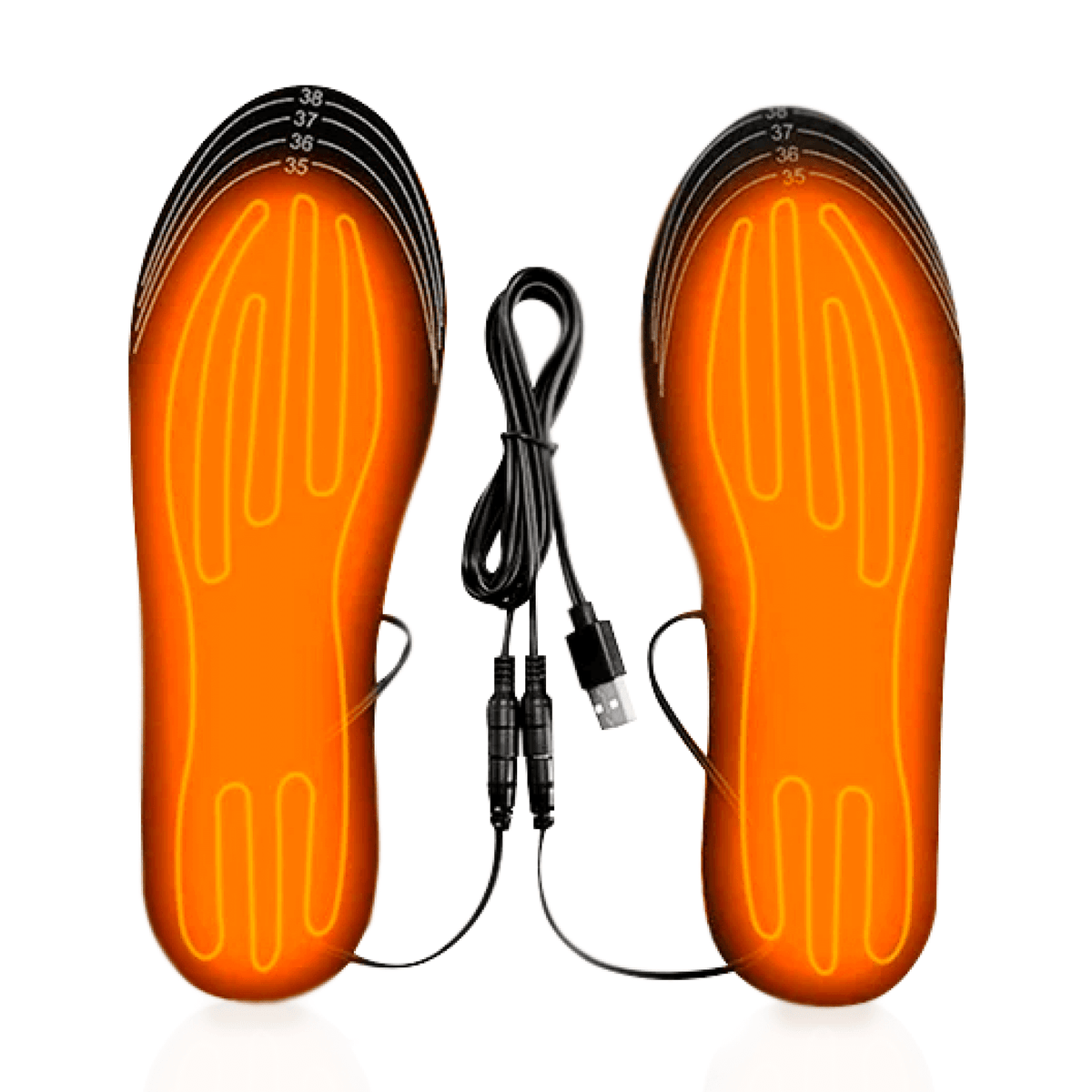 Verwarmde Inlegzolen Oplaadbaar USB Thermische Schoenzolen voor Werklaarzen Winterschoenen Maat 35-46