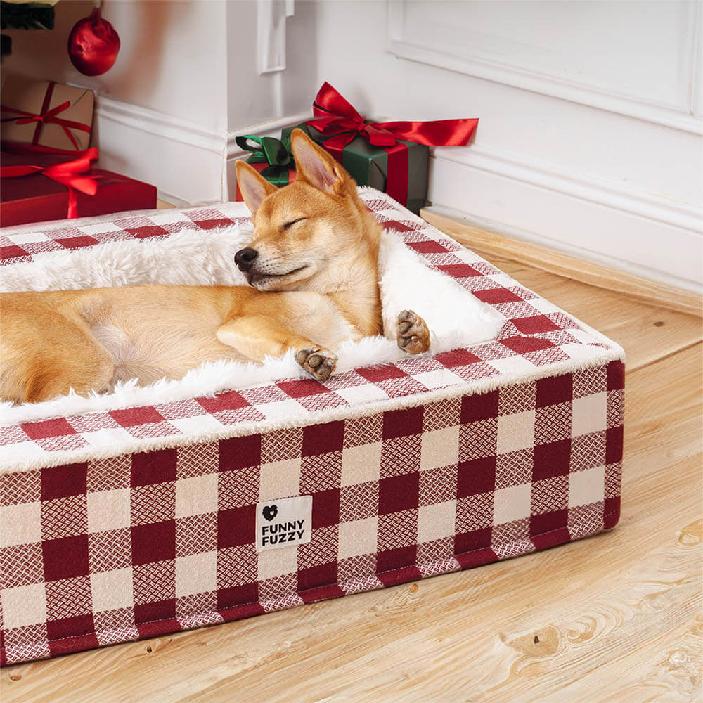 Hondenmand Antistress Tartan Klassiek Design Rustgevend Comfortabel Bed voor Huisdieren Honden Katten