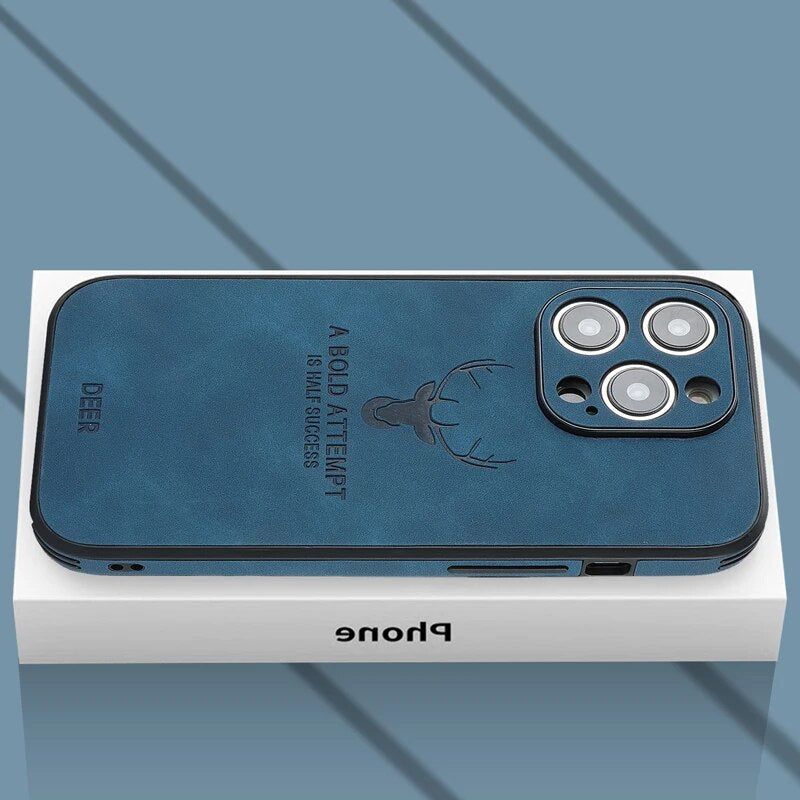 Smartphone Hoesje in Leerlook - Slank Design met Valbescheming & MagSafe-Compatibiliteit voor iPhone 16/15/14/13/12