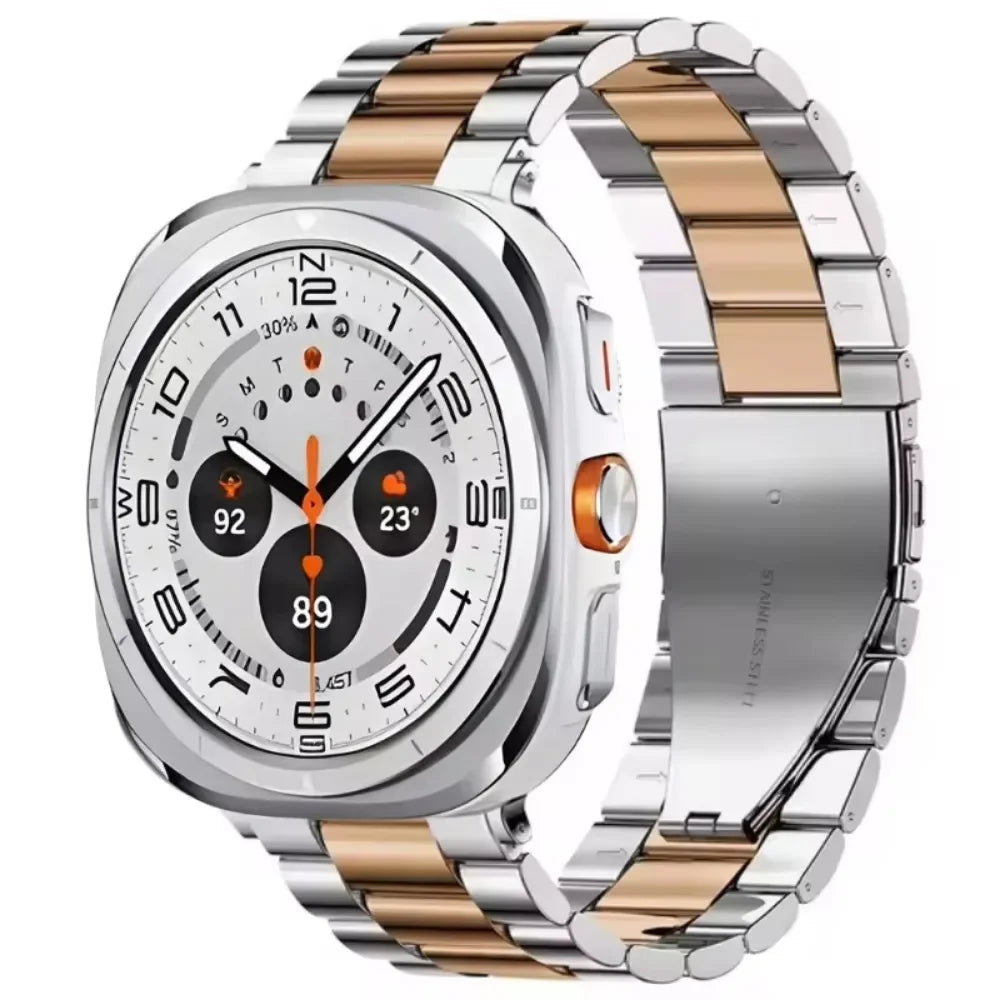 Roestvrijstalen Horlogeband 22cm Verstelbaar Schakelband Metaal Smartwatch Polsband Universeel Compatibel