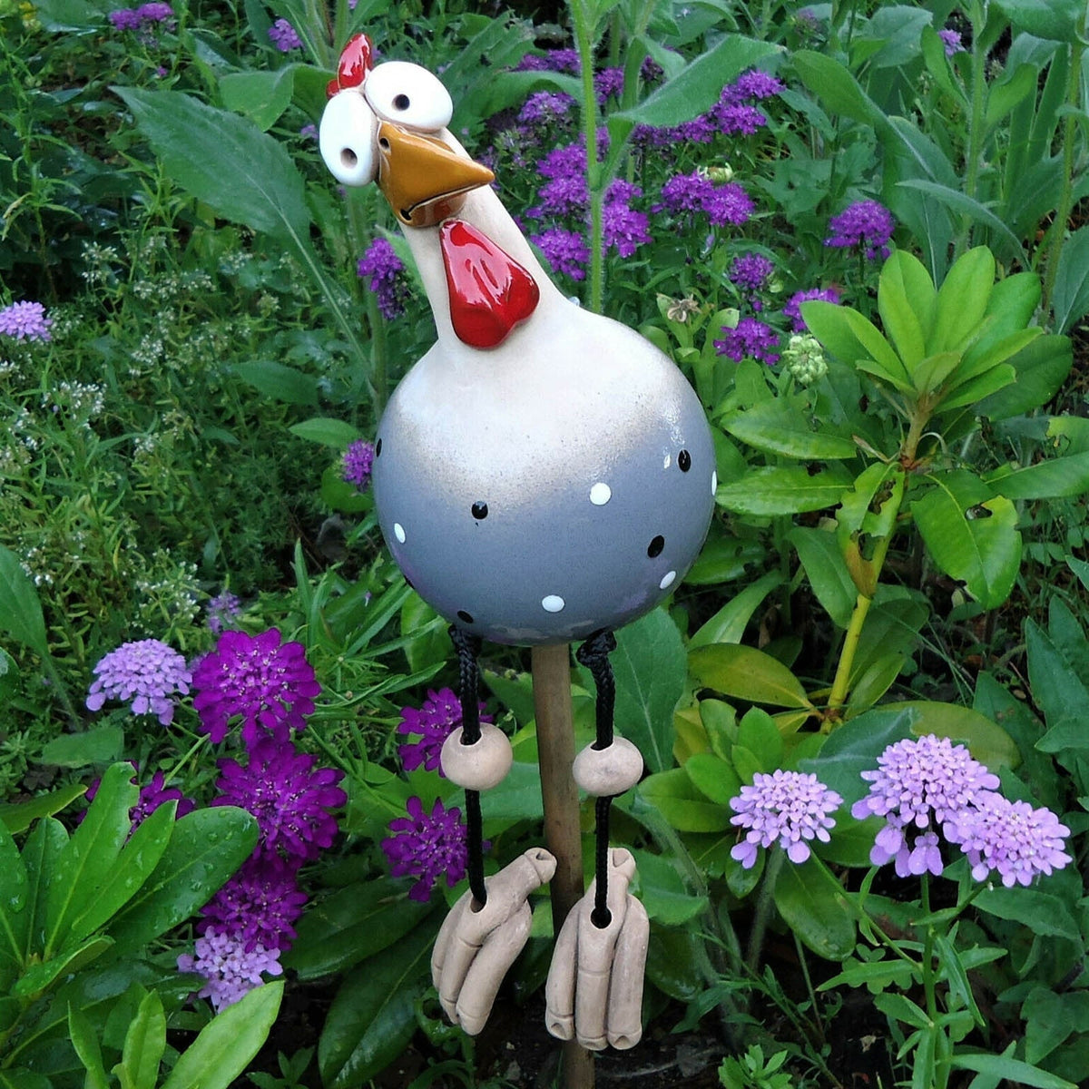 Tuinkip Decoratie Kleurrijk Tuin Terras Balkon Tuinbeeld Tuindecoratie Vogelbeeld Set Cadeau