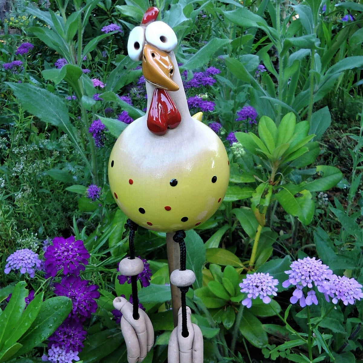 Tuinkip Decoratie Kleurrijk Tuin Terras Balkon Tuinbeeld Tuindecoratie Vogelbeeld Set Cadeau