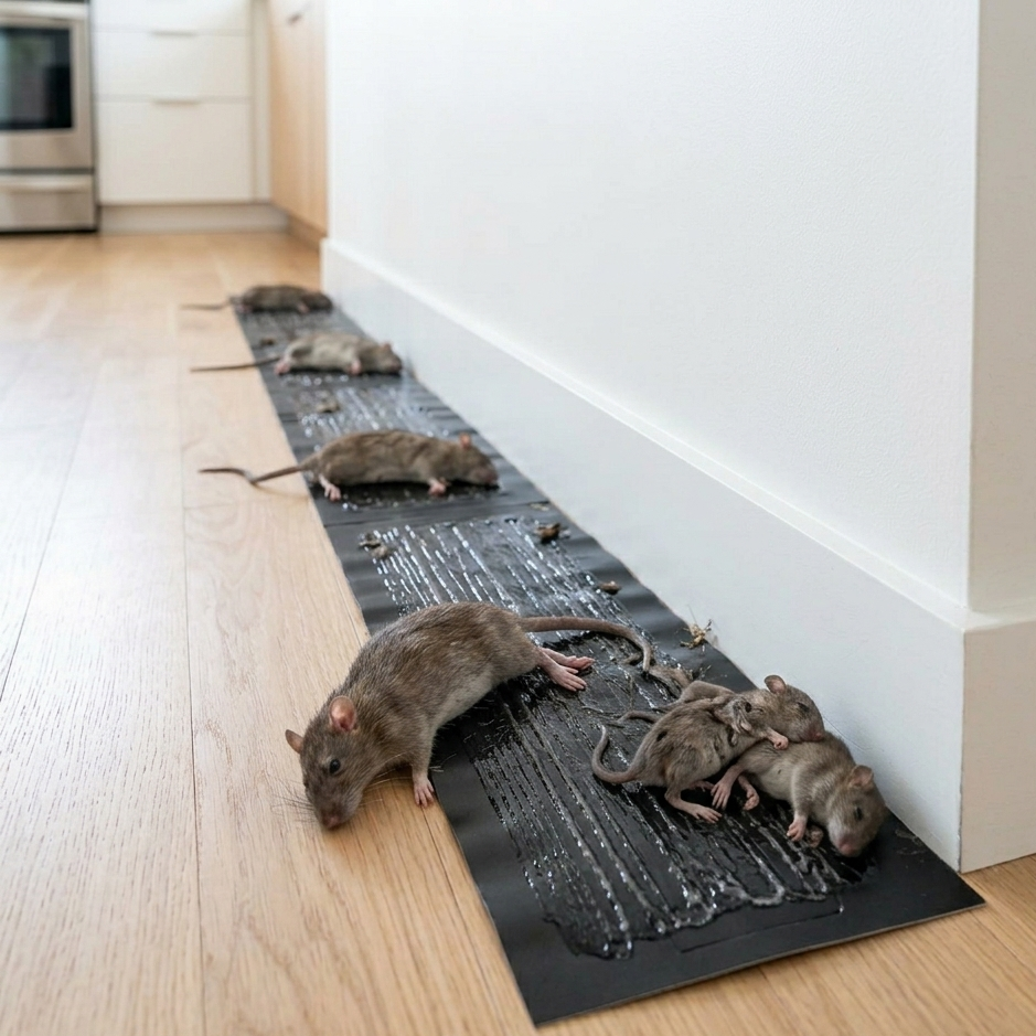Ongediertebestrijding Kleefval XXL Set - Effectieve Muizen-, Ratten- & Insectenvanger voor Binnen en Buiten - Giftvrij & Veilig 10 Stuks
