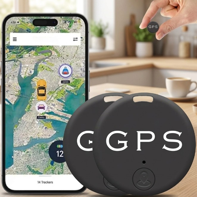 Bluetooth Tracker Mini Set van 2 - Localiseer Sleutels en Tassen - Anti-Verlies Alarm 50m Bereik