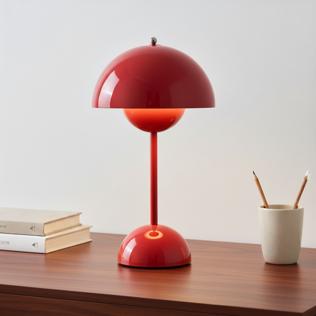 Scandinavische Tafellamp met Dimbaar Warm Licht - Minimalistische Design Lamp voor Woonkamer & Slaapkamer