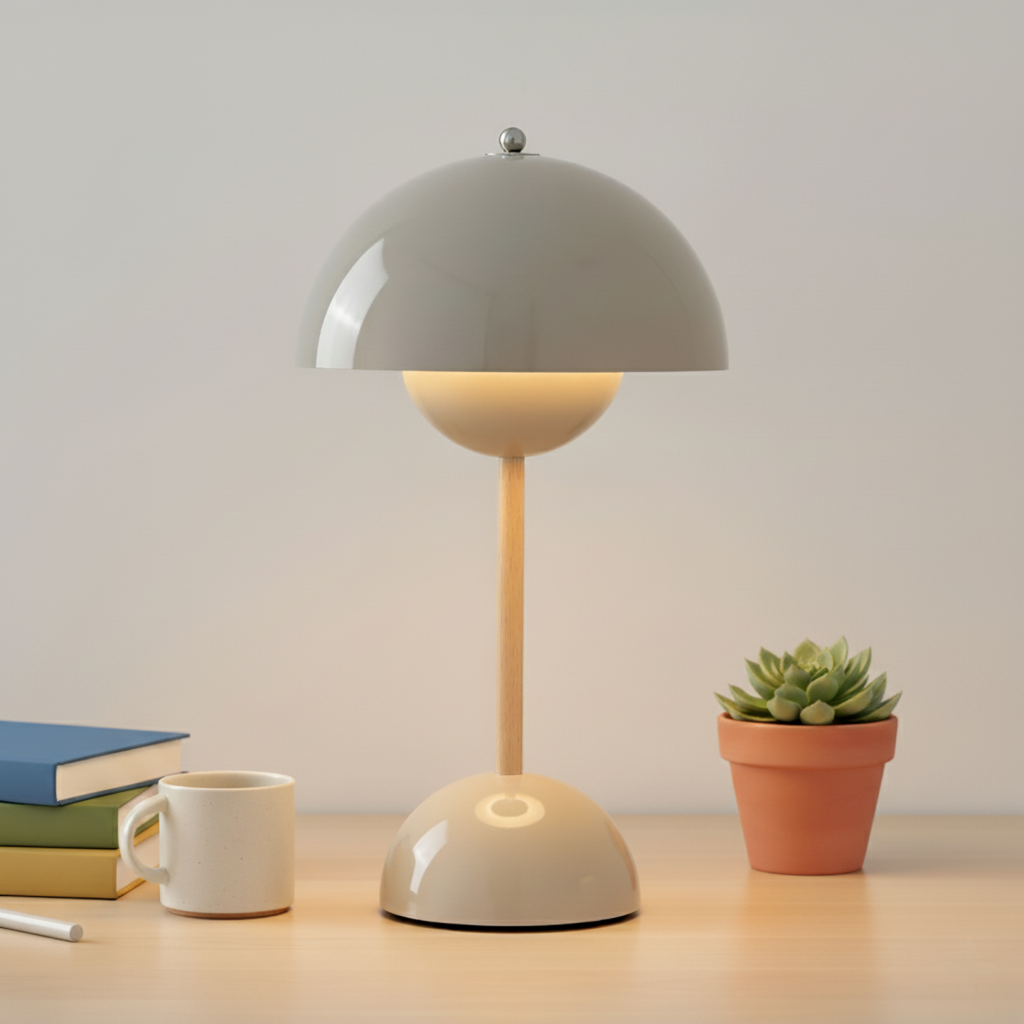 Scandinavische Tafellamp met Dimbaar Warm Licht - Minimalistische Design Lamp voor Woonkamer & Slaapkamer