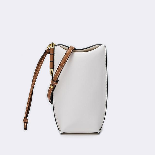 Compacte Leren Telefoontas met Schouderband Crossbody Telefoontasje Dames Pasjeshouder Portemonnee Handsfree