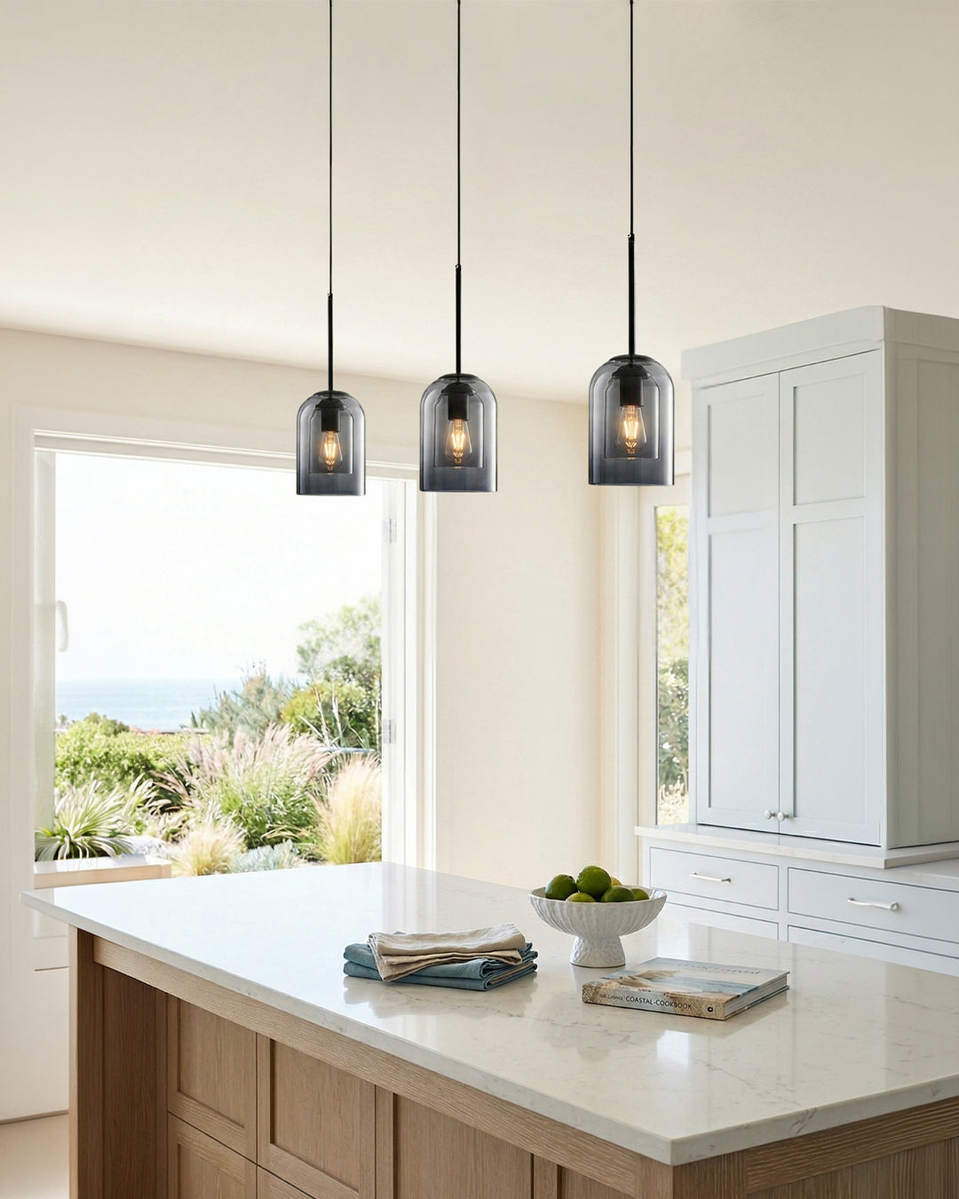 Glazen Hanglamp Ginza met Gebogen Vorm en Zachte Sfeerverlichting Warm Wit - E27 Fitting Inclusief Dimbare Compatibiliteit