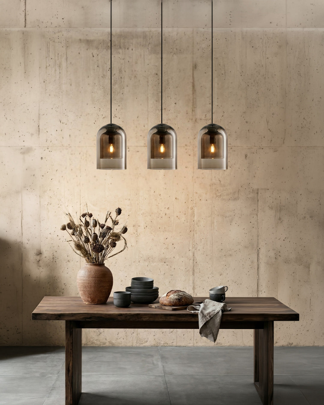 Glazen Hanglamp Ginza met Gebogen Vorm en Zachte Sfeerverlichting Warm Wit - E27 Fitting Inclusief Dimbare Compatibiliteit