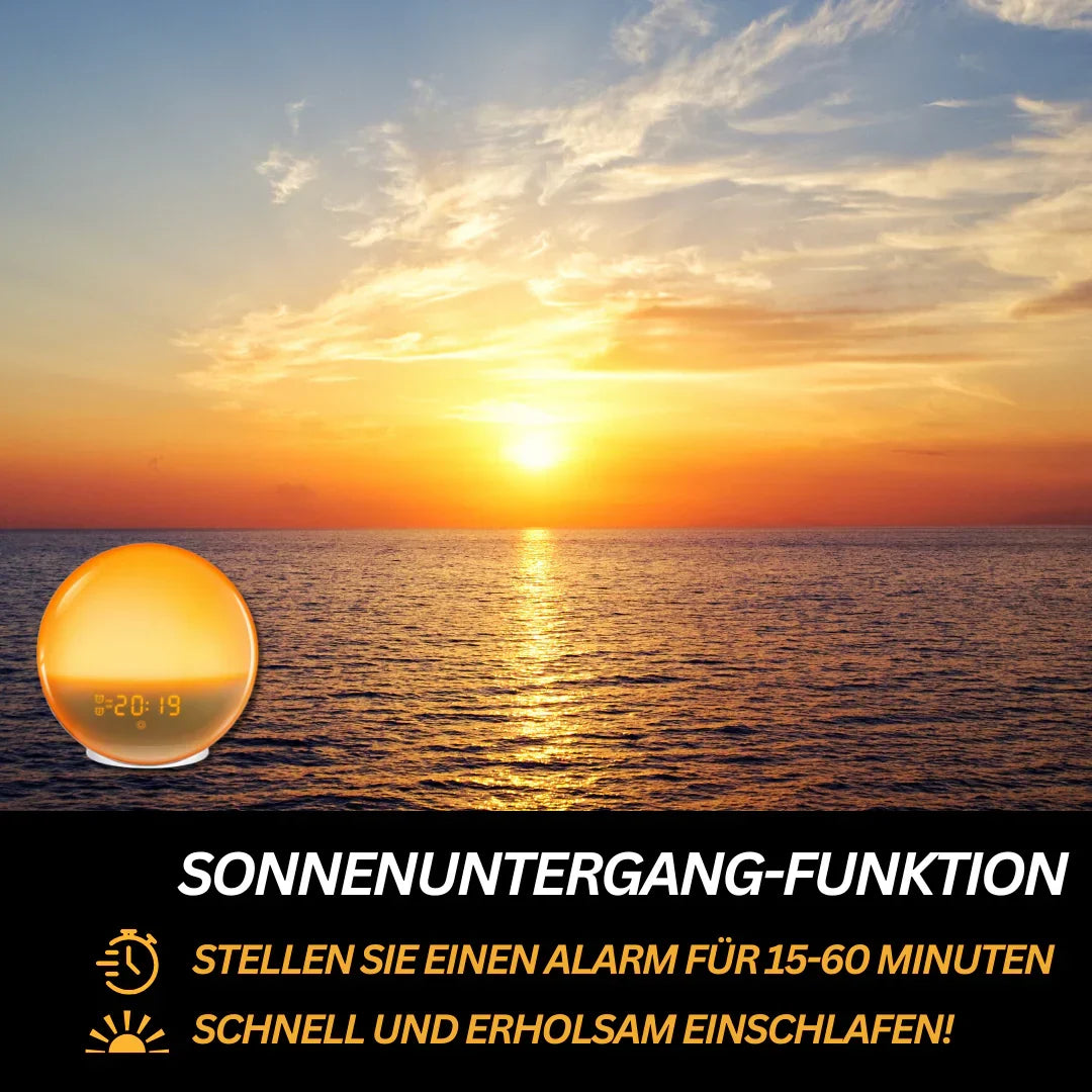 Lichtwekker met Natuurgeluiden & Zonsopgang - Zacht Wakker Worden met Licht en Geluid