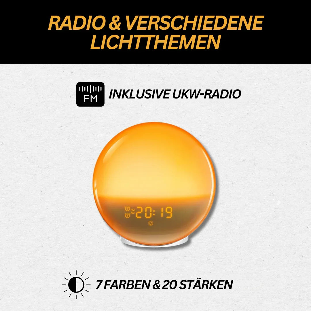 Lichtwekker met Natuurgeluiden & Zonsopgang - Zacht Wakker Worden met Licht en Geluid