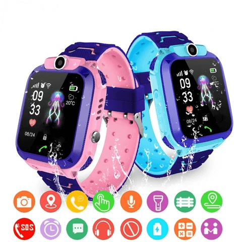 Kinder Smartwatch met LBS-Tracking en Waterdicht Ontwerp voor Kinderen Roze Blauw