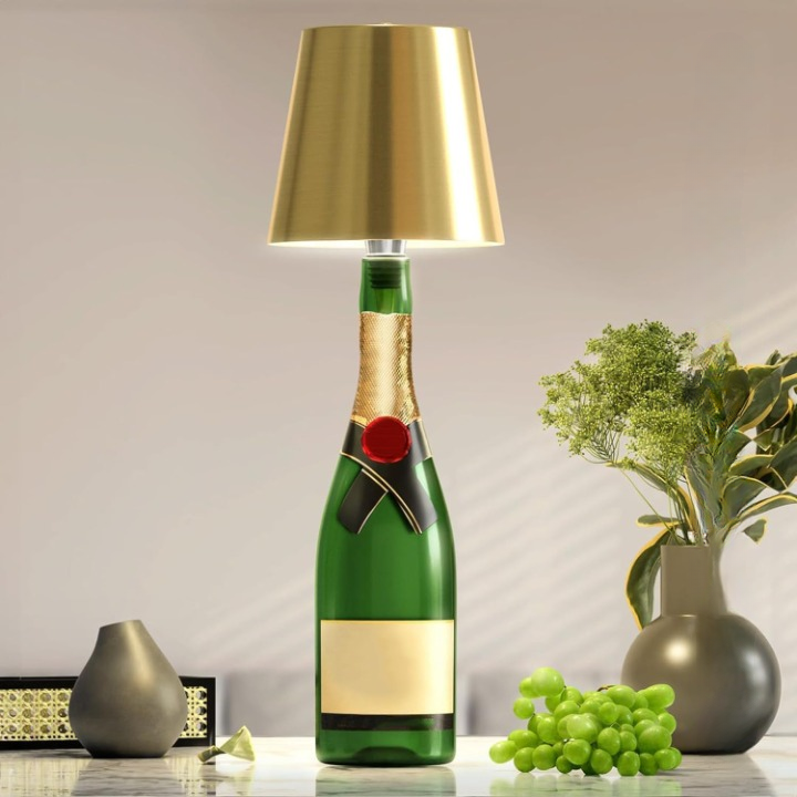 Draadloze Tafellamp met Touch Bediening Dimbaar USB Oplaadbaar Sfeerverlichting Nachtlampje voor Binnen en Buiten