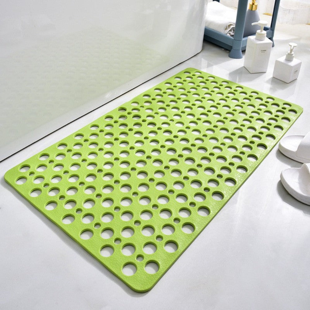 Douchemat Antislip PVC Grijs Badkamer Veilig Douche Badmat Met Afwateringsgaten Sneldrogend Schimmelbestendig Vloermat Douchecabine