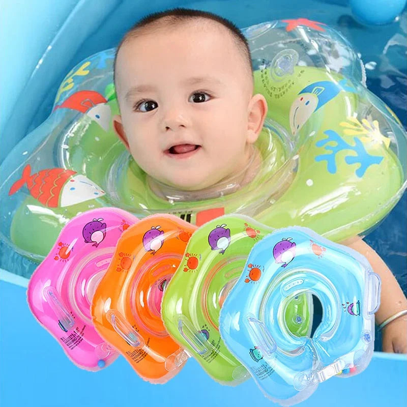 Baby Nekring Zwemhulp voor Zwemles vanaf 1 Maand - Veilig Babyzwemmen met Opblaasbare Nekdrijver