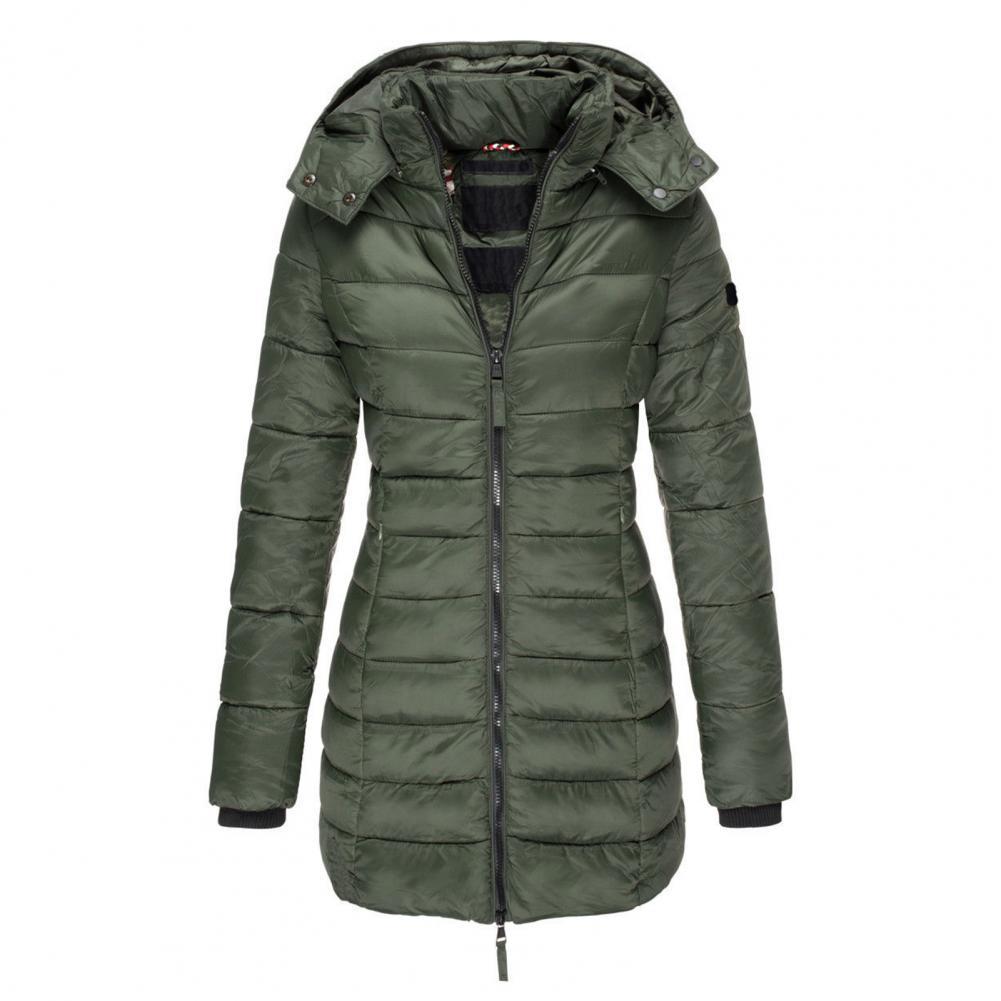 Gewatteerde Winterjas Dames Oversized met Capuchon Winddicht Waterafstotend Trendy Trenchcoat Winterseizoen
