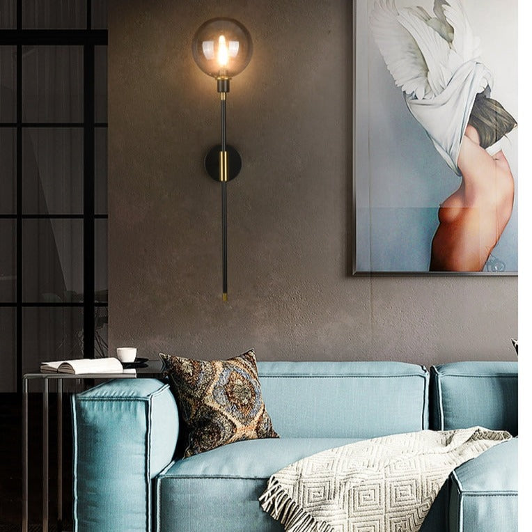 Moderne Glazen Wandlamp - Minimalistische Verlichting met Helder Glas - Beschikbaar in 3 Kapkleuren