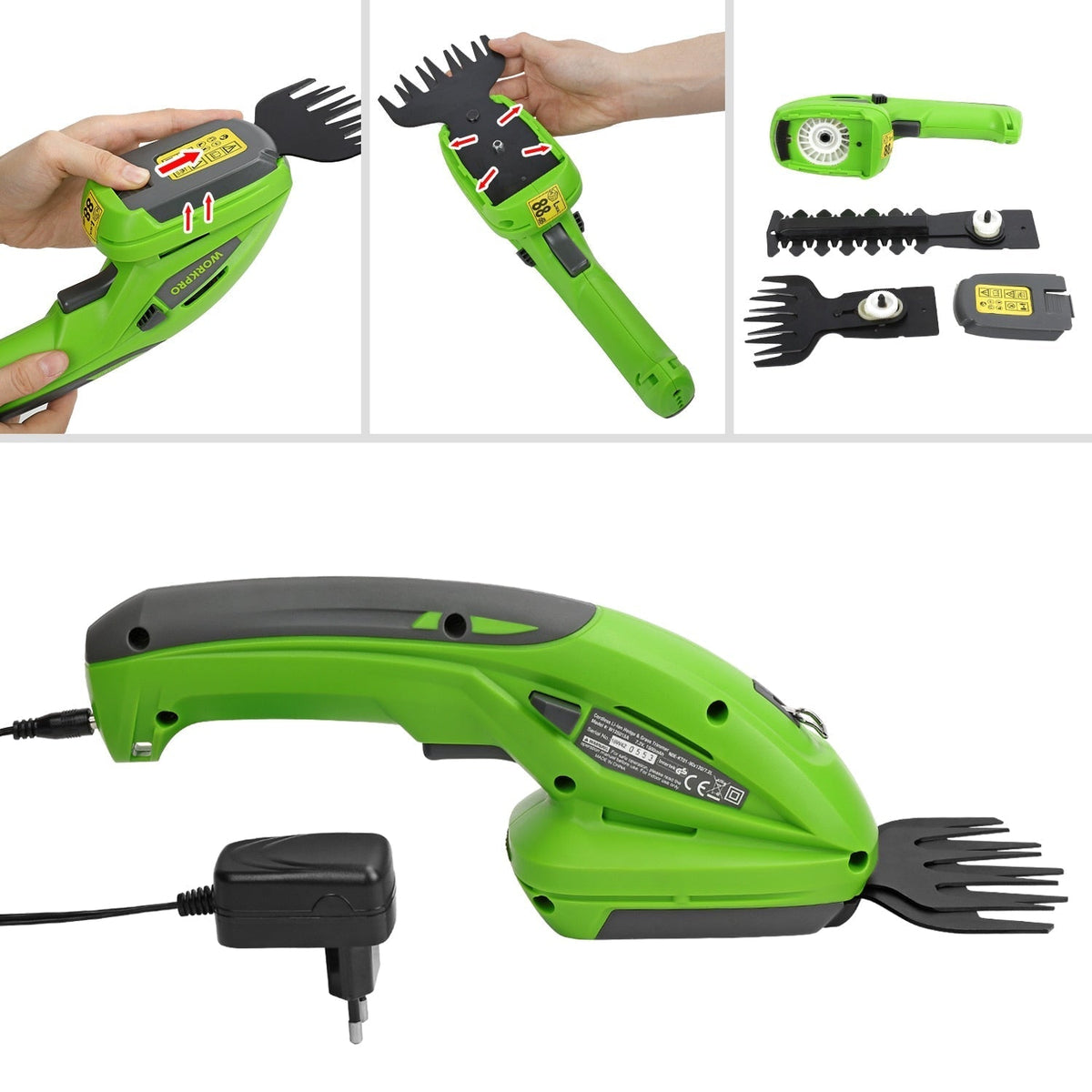 Draadloze Heggenschaar Elektrisch 7.2V Lithium-Ion Accu Tuin Snoeien Trimmen Compacte Handheld Gereedschap