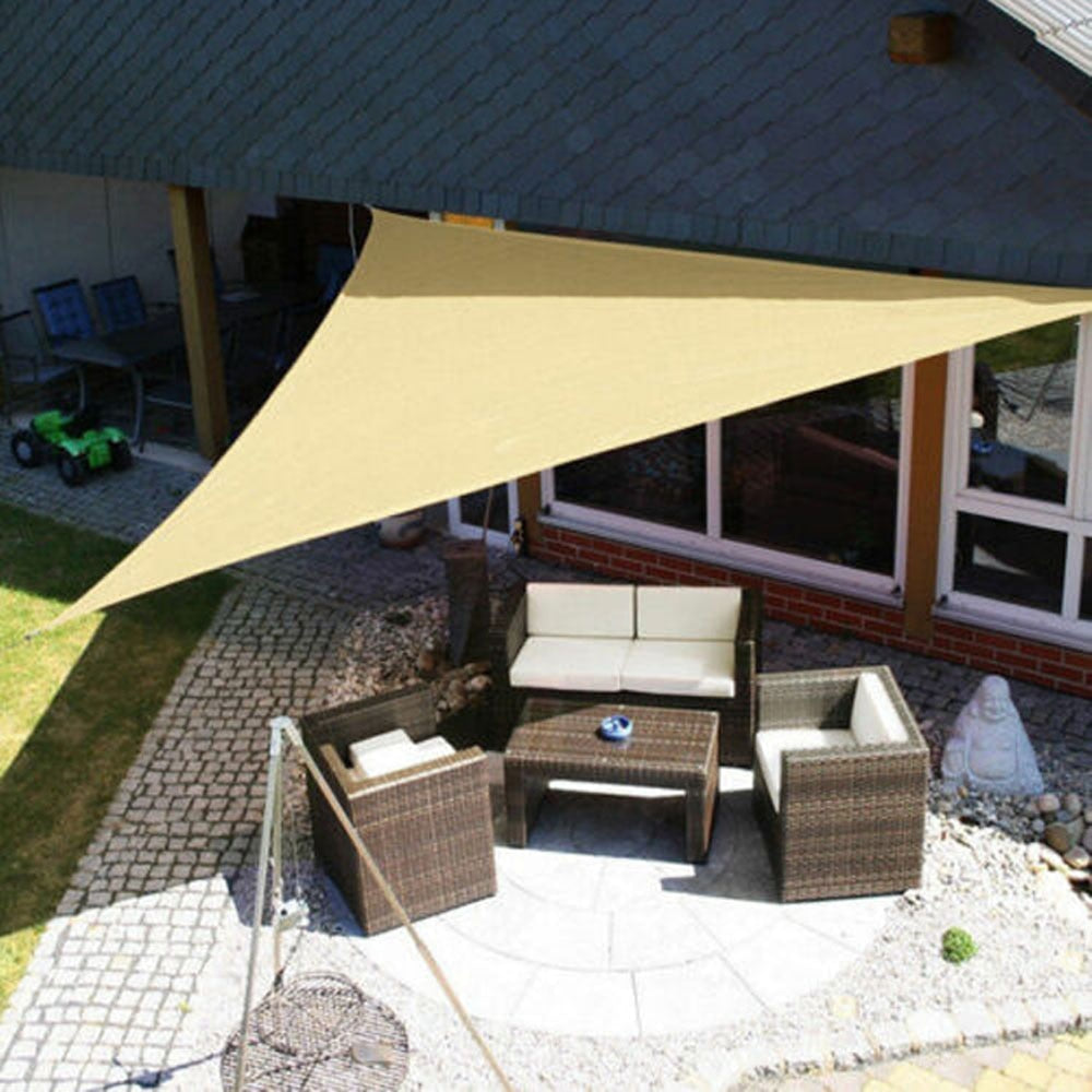UV-werend Schaduwdoek - Driehoek & Vierkant voor Tuin Terras Balkon - Waterdicht Zonwering Zeil met Montageset