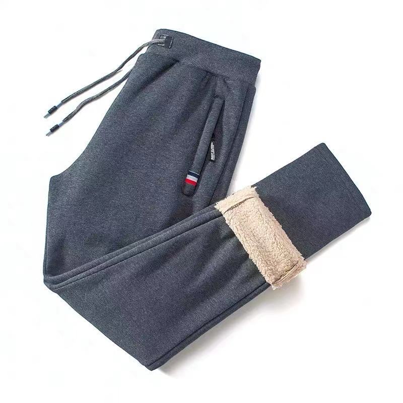 Gevoerde Winterbroek Heren Fleece Thermische Jogger met Trekkoord Elastische Taille voor Koude Dagen