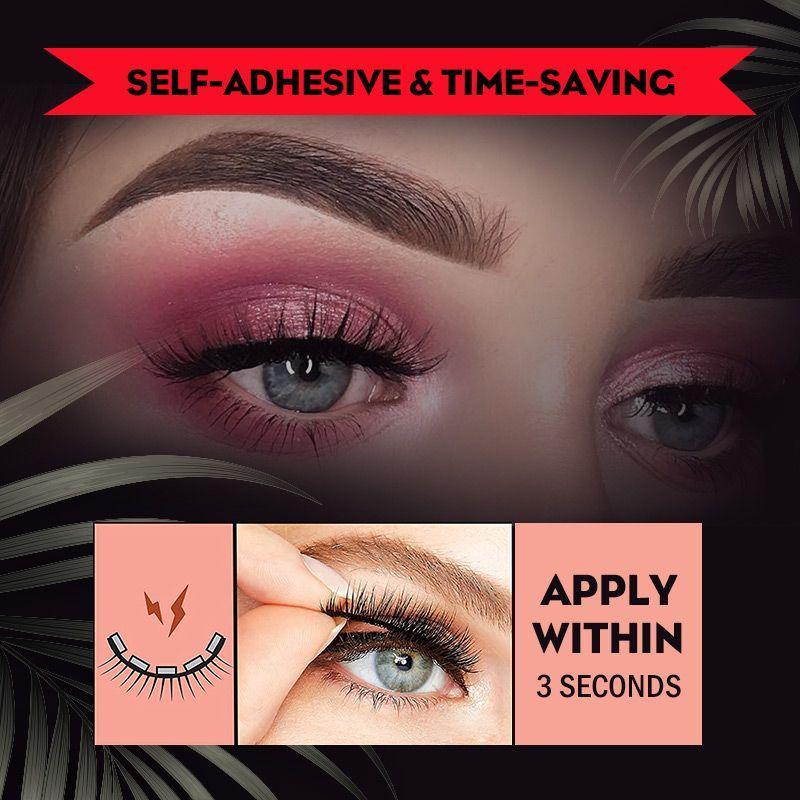Zelfklevende Kunstwimpers met Herbruikbare Kleefstrips - 3 Seconden Bevestiging zonder Lijm voor Natuurlijke Look