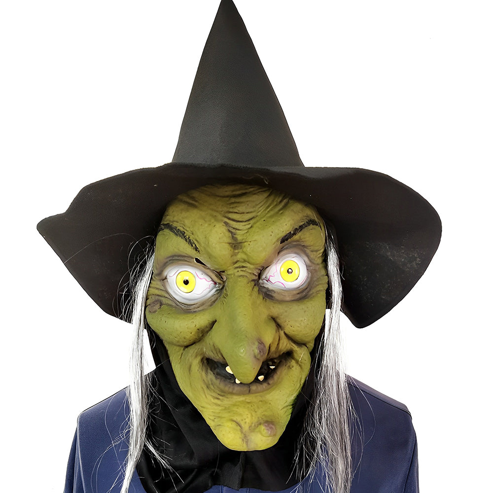 Latex Masker Volledig Hoofd Halloween 100 Procent Natuurlatex met Haren Bewegelijke Mond Universele Pasvorm
