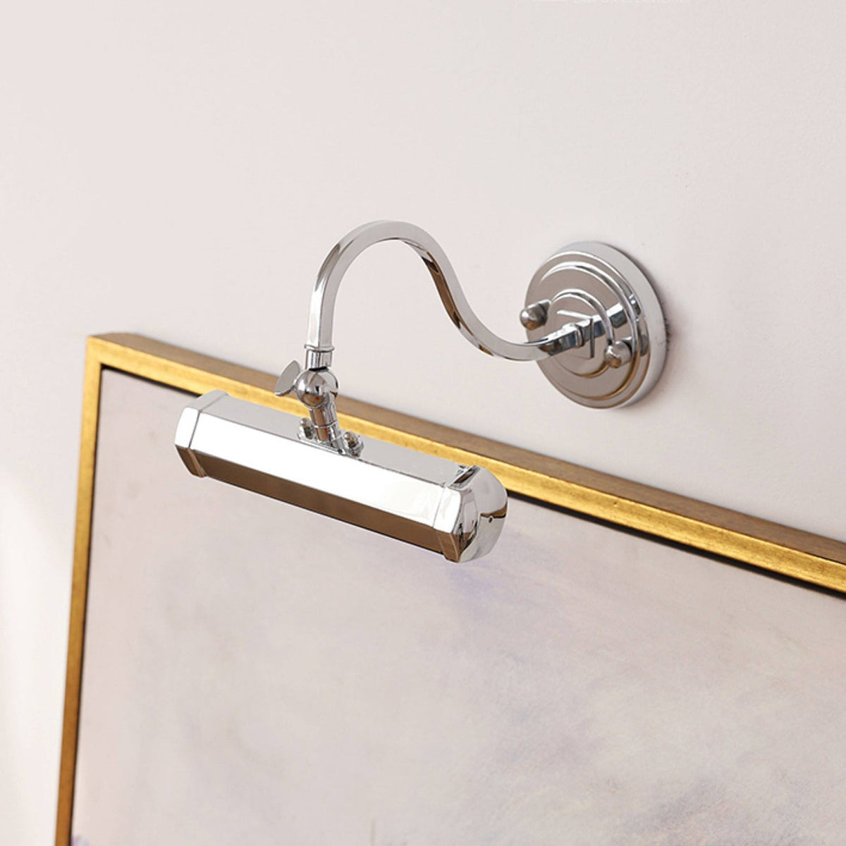 Verstelbare Design Wandlamp met Zwanenhals - IJzeren Picture Light met G9 Fitting in Chroom, Zwart of Koper