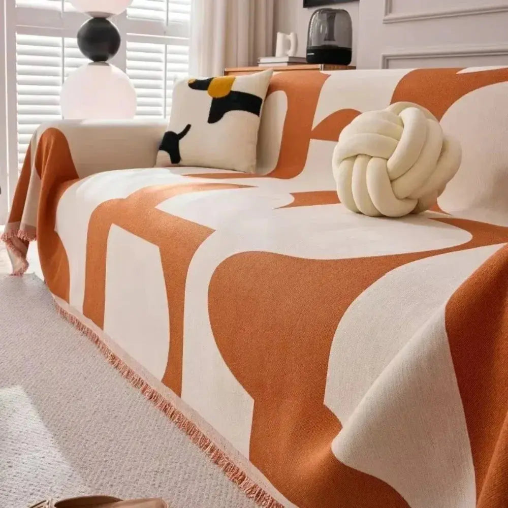 Zachte Chenille Plaid Bankdeken - Geruit Patroon - Lichtgewicht Deken voor Sofa en Slaapkamer